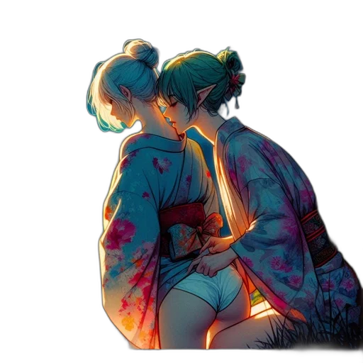 jacket, watercolor, concept art, vaporwave transparent PNG cut-out