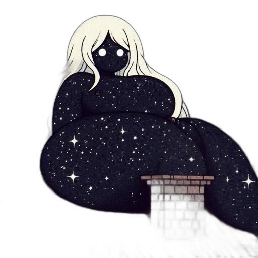 dress, creature, mask, hair transparent PNG cut-out