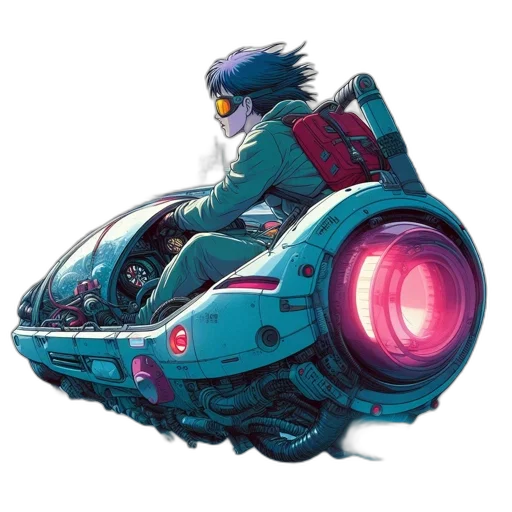 robot, weapon, car, jacket transparent PNG cut-out
