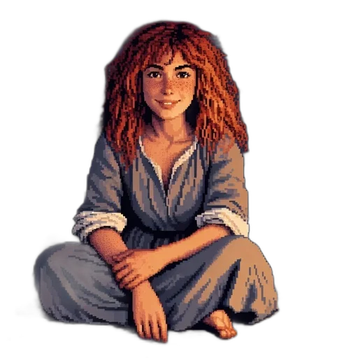 face, oil painting, pixel art, photorealistic transparent PNG cut-out