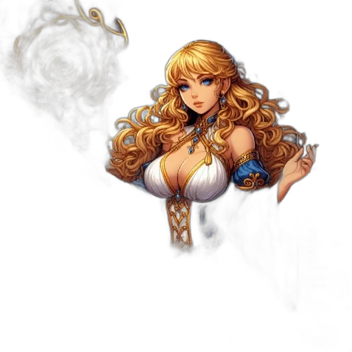 dress, staff, fantasy art, concept art transparent PNG cut-out