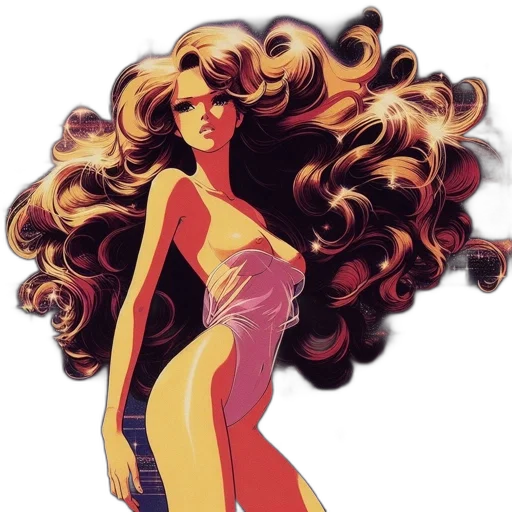 hair, comic book art, concept art, cartoon transparent PNG cut-out