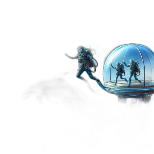 concept art, fantasy art, watercolor, pixel art transparent PNG cut-out