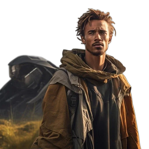 jacket, concept art, photorealistic, comic book art transparent PNG cut-out