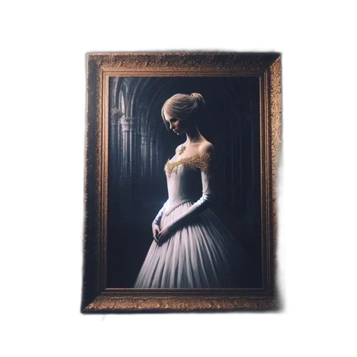 dress, crown, hair, face transparent PNG cut-out
