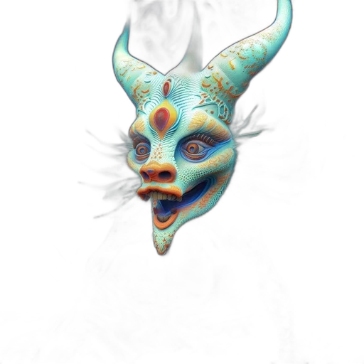 mask, dragon, creature, face transparent PNG cut-out