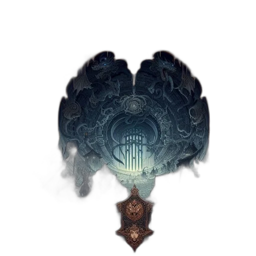 crown, mask, sword, dragon transparent PNG cut-out