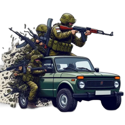 car, weapon, concept art, pixel art transparent PNG cut-out