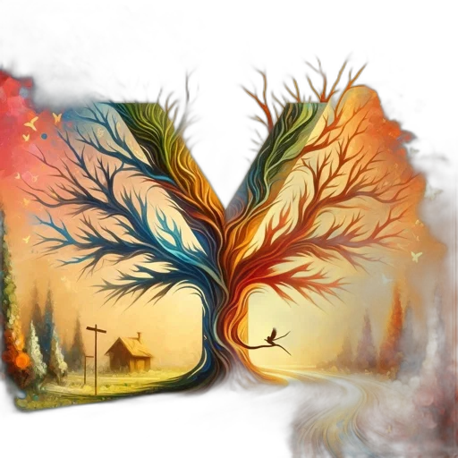 tree, fantasy art, concept art, photorealistic transparent PNG cut-out