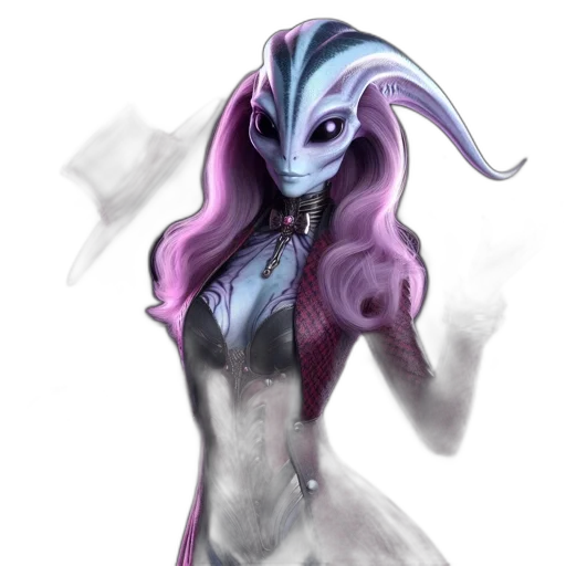 mask, creature, dress, staff transparent PNG cut-out