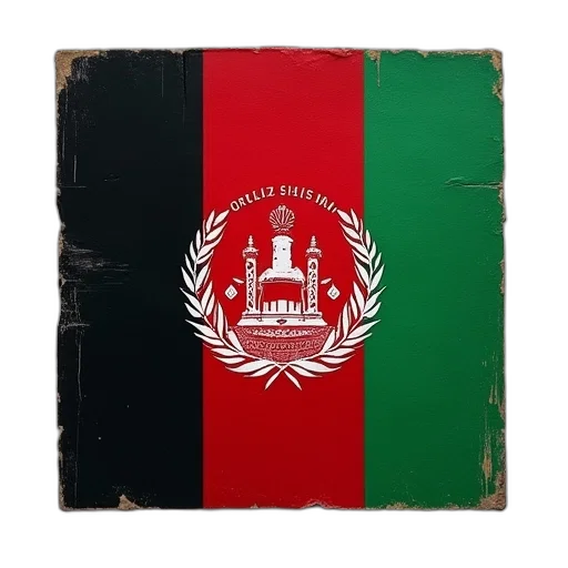 red, two, afghanistan, flag transparent PNG cut-out
