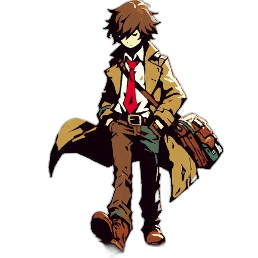 jacket, staff, weapon, animal transparent PNG cut-out