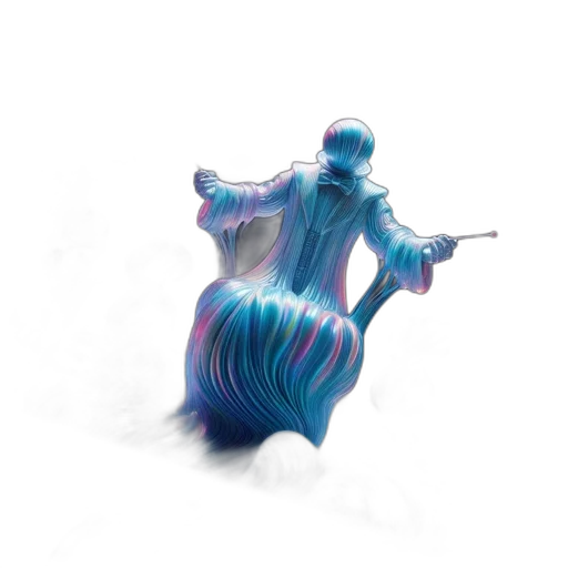 robot, staff, creature, hair transparent PNG cut-out