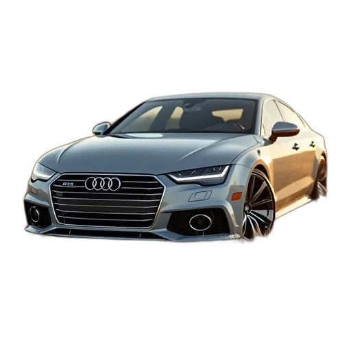 car, photorealistic, 3d render, silver transparent PNG cut-out