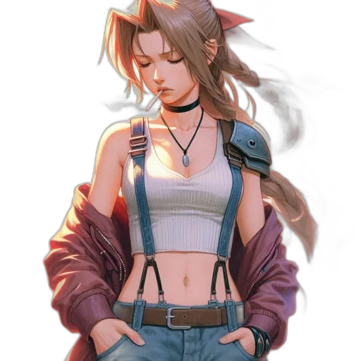 jacket, staff, concept art, cyberpunk transparent PNG cut-out