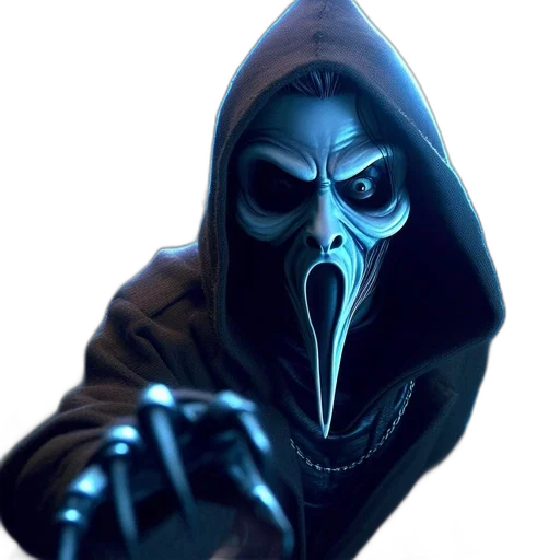 mask, jacket, face, concept art transparent PNG cut-out