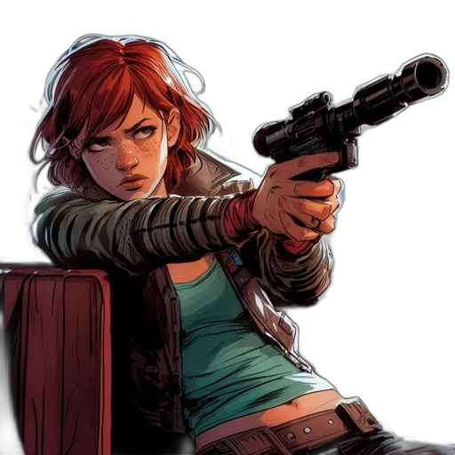 weapon, comic book art, concept art, cyberpunk transparent PNG cut-out