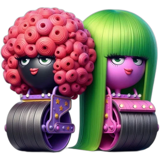 hair, car, concept art, 3d render transparent PNG cut-out