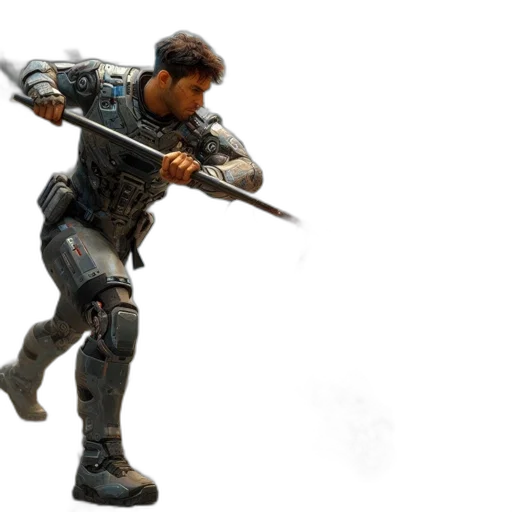weapon, sword, 3d render, concept art transparent PNG cut-out