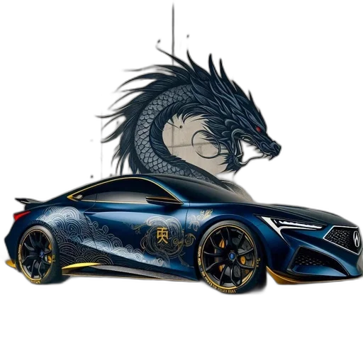 dragon, car, animal, concept art transparent PNG cut-out