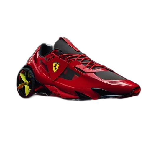 shoes, 3d render, photorealistic, futuristic transparent PNG cut-out