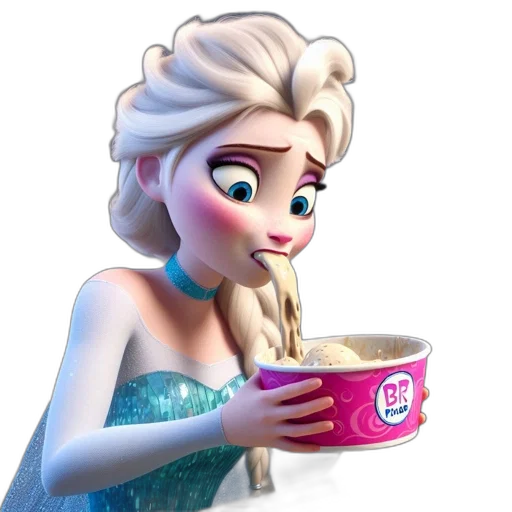 food, crown, 3d render, concept art transparent PNG cut-out