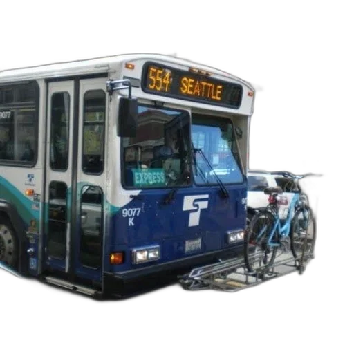 blue, white, bus, destination transparent PNG cut-out