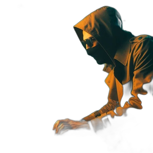 mask, jacket, weapon, face transparent PNG cut-out