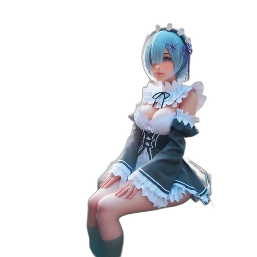 dress, robot, staff, creature transparent PNG cut-out