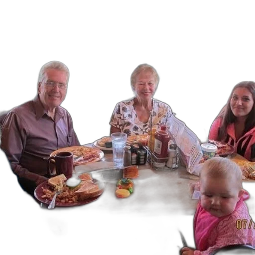 family, enjoys, meal, restaurant transparent PNG cut-out