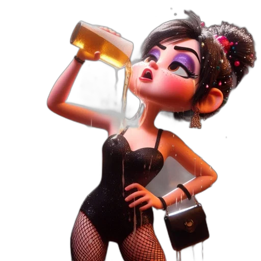dress, concept art, cartoon, 3d render transparent PNG cut-out