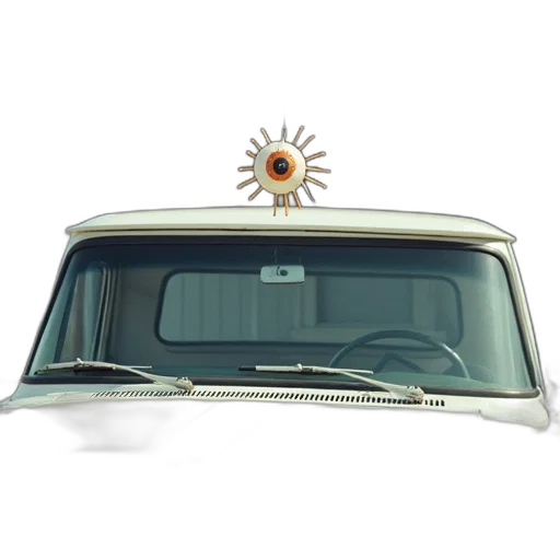 car, crown, staff, 3d render transparent PNG cut-out