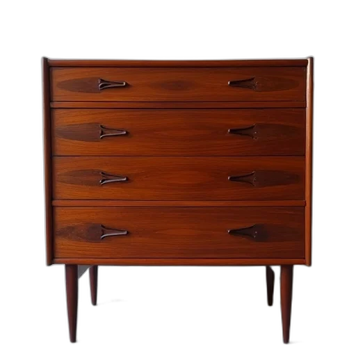 furniture, danish, rosewood, chest transparent PNG cut-out