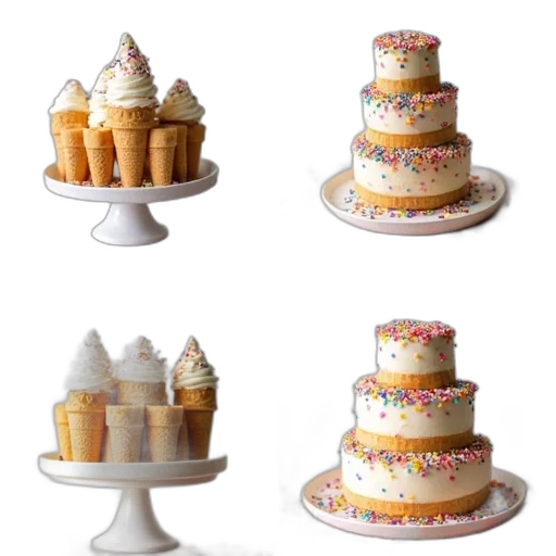 food, 3d render, pastel, first transparent PNG cut-out