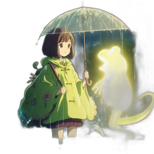 umbrella, creature, jacket, dress transparent PNG cut-out