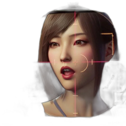 face, robot, mask, photorealistic transparent PNG cut-out