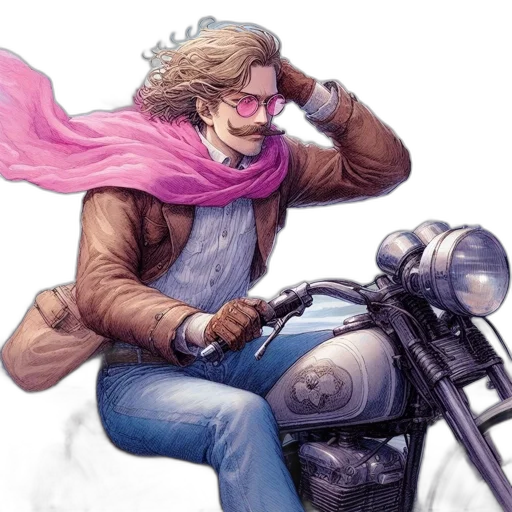jacket, comic book art, concept art, watercolor transparent PNG cut-out