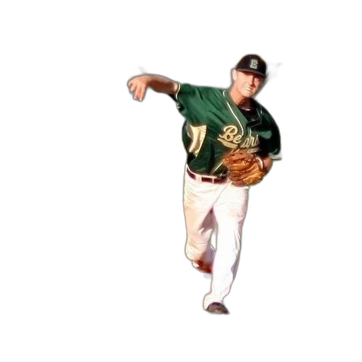 baseball, player, wearing, green transparent PNG cut-out
