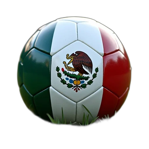 mexico, soccer, ball, flag transparent PNG cut-out