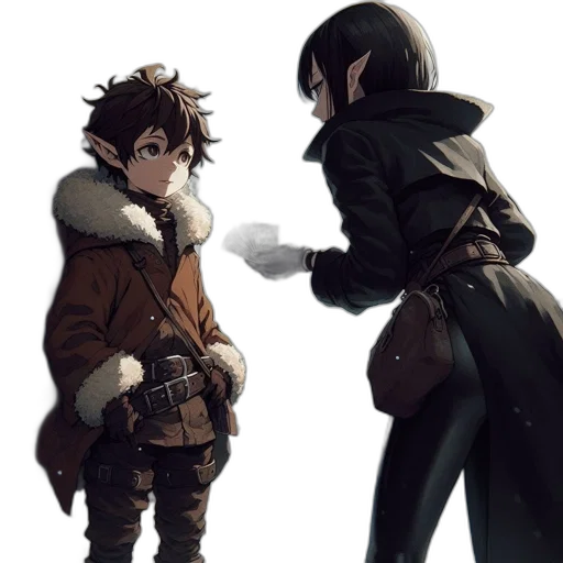jacket, weapon, staff, sword transparent PNG cut-out