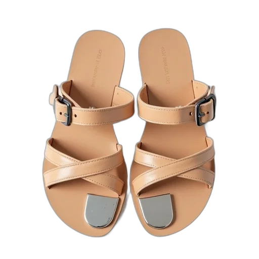 shoes, pair, beige, sandals transparent PNG cut-out