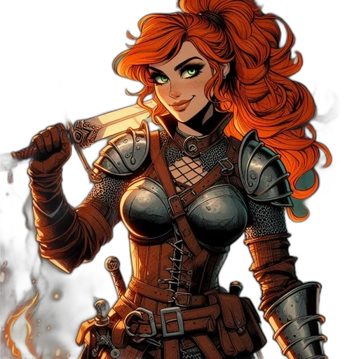 comic book art, fantasy art, concept art, cartoon transparent PNG cut-out
