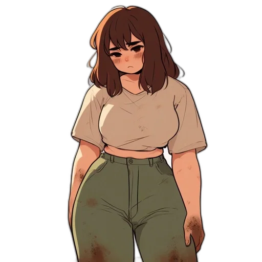 creature, dress, hair, jacket transparent PNG cut-out