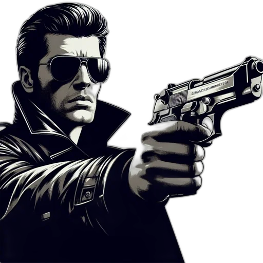weapon, jacket, comic book art, concept art transparent PNG cut-out