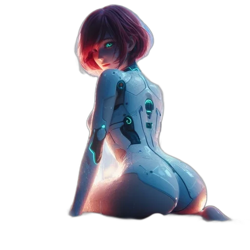 robot, dress, jacket, creature transparent PNG cut-out