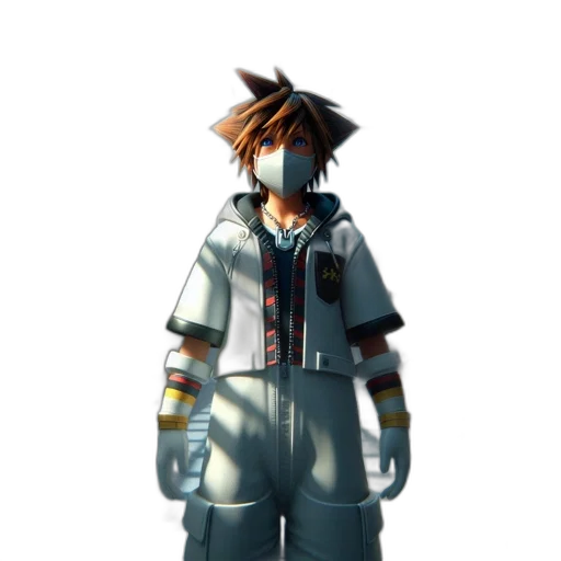 jacket, staff, weapon, face transparent PNG cut-out