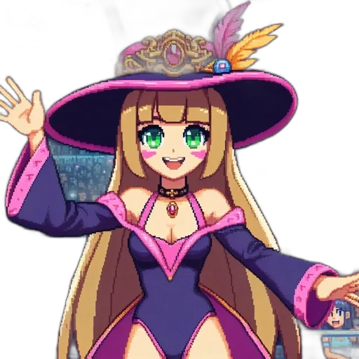 hat, staff, dress, crown transparent PNG cut-out