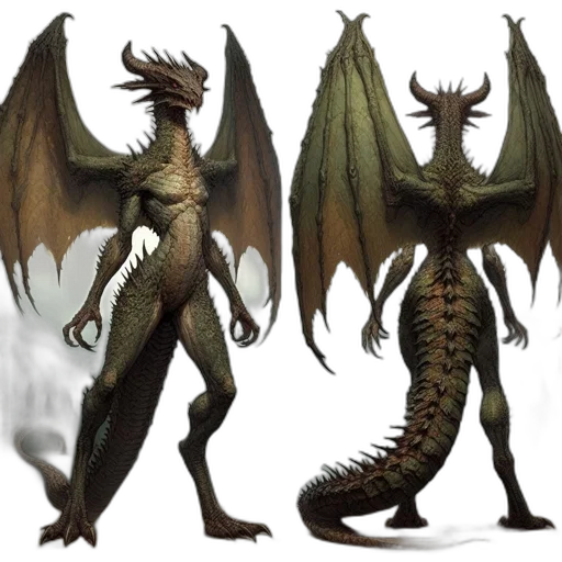 dragon, creature, concept art, fantasy art transparent PNG cut-out