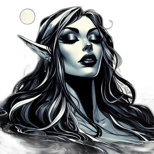fantasy art, comic book art, concept art, watercolor transparent PNG cut-out