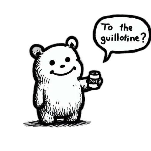 cartoon, anthropomorphic, bear, stands transparent PNG cut-out